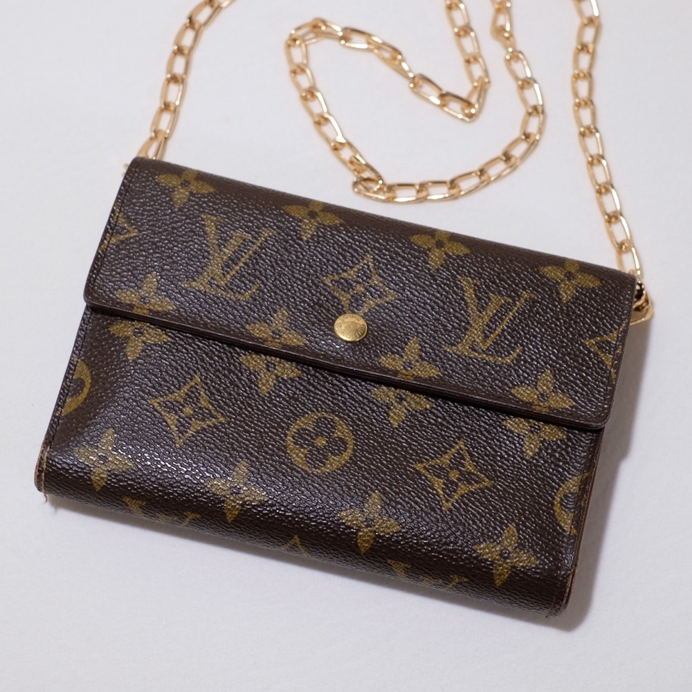 Authentic Louis Vuitton Monogram Porte Tresor Etui Papiers Wallet